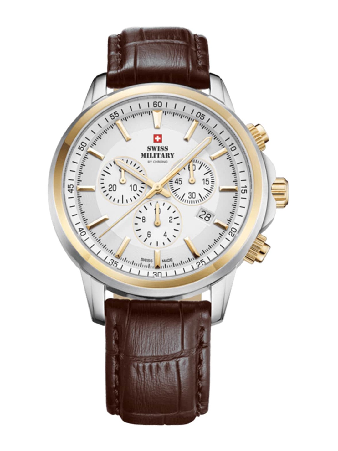 

Swiss Military by Chrono Men Silver-toned Dial Swiss Made Watch - SM34052.21
