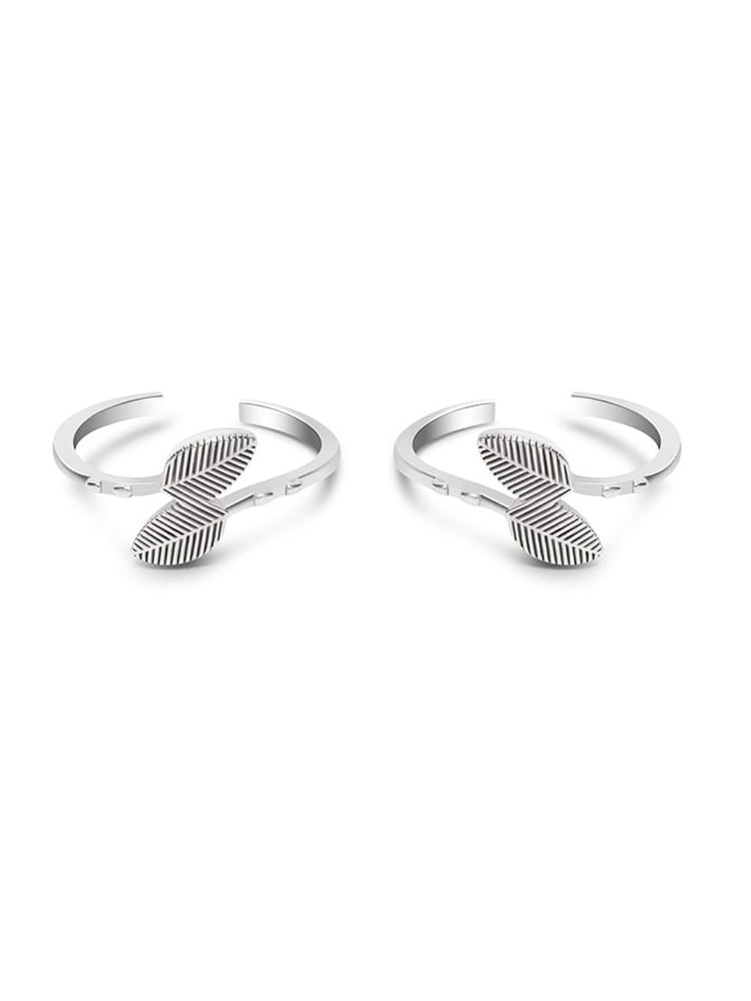 

March by FableStreet 925 Sterling Silver Rhodium-Plated Oxidized Toe Rings