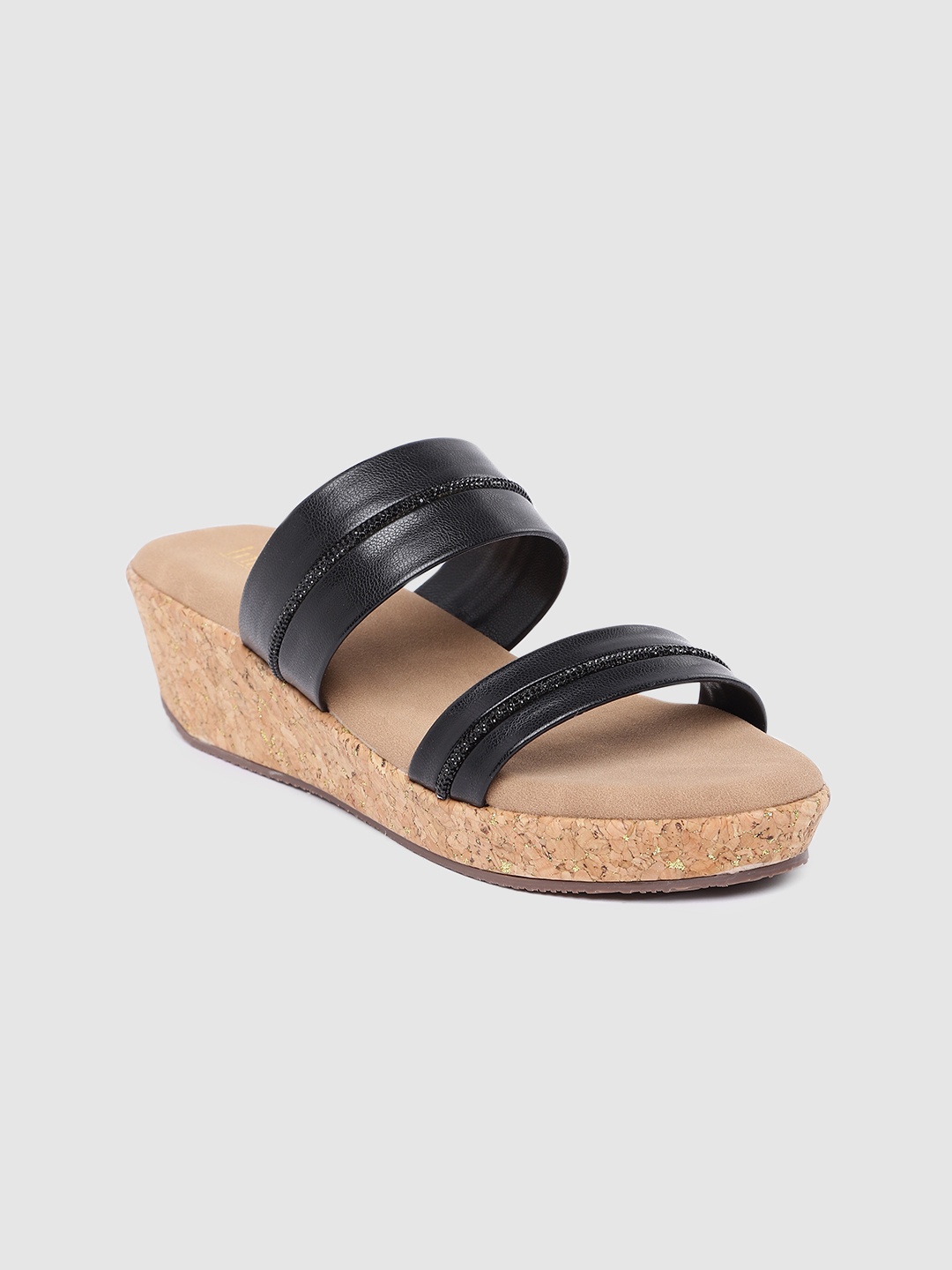 

Inc 5 Embellished Wedges, Black
