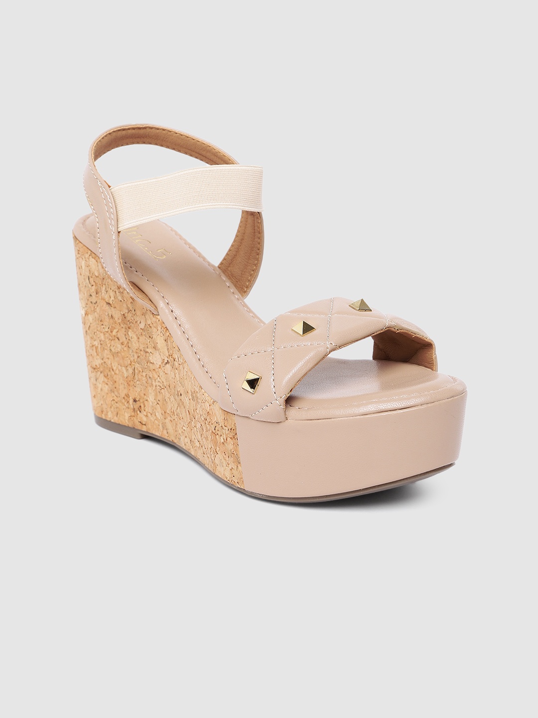 

Inc 5 Women Embellished High-Top Wedges, Beige