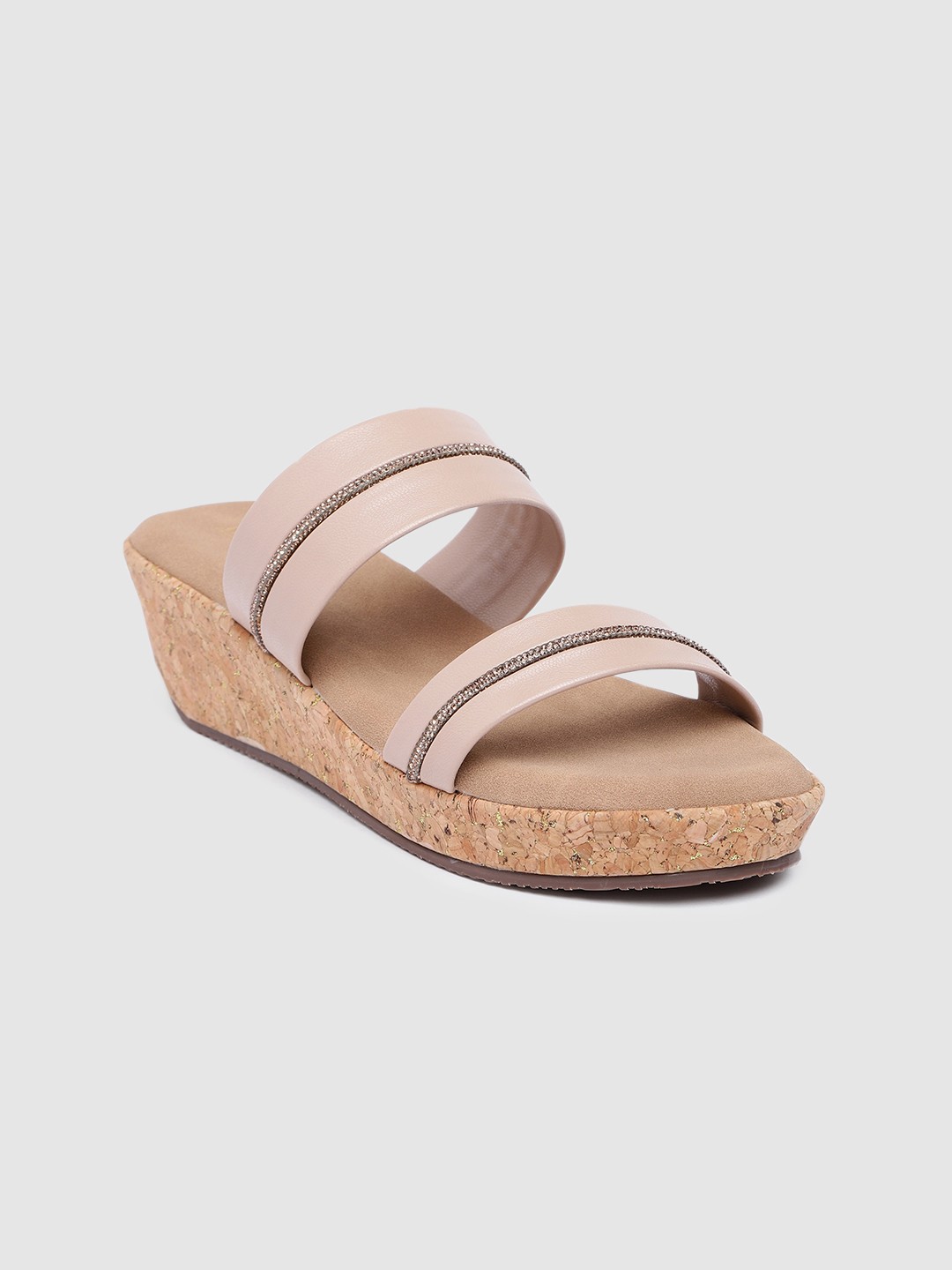 

Inc 5 Women Open Toe Embellished Wedges, Beige