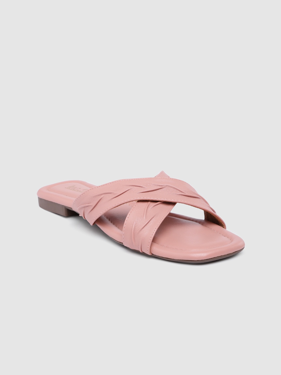 

Inc 5 Women Solid Open Toe Flats, Peach