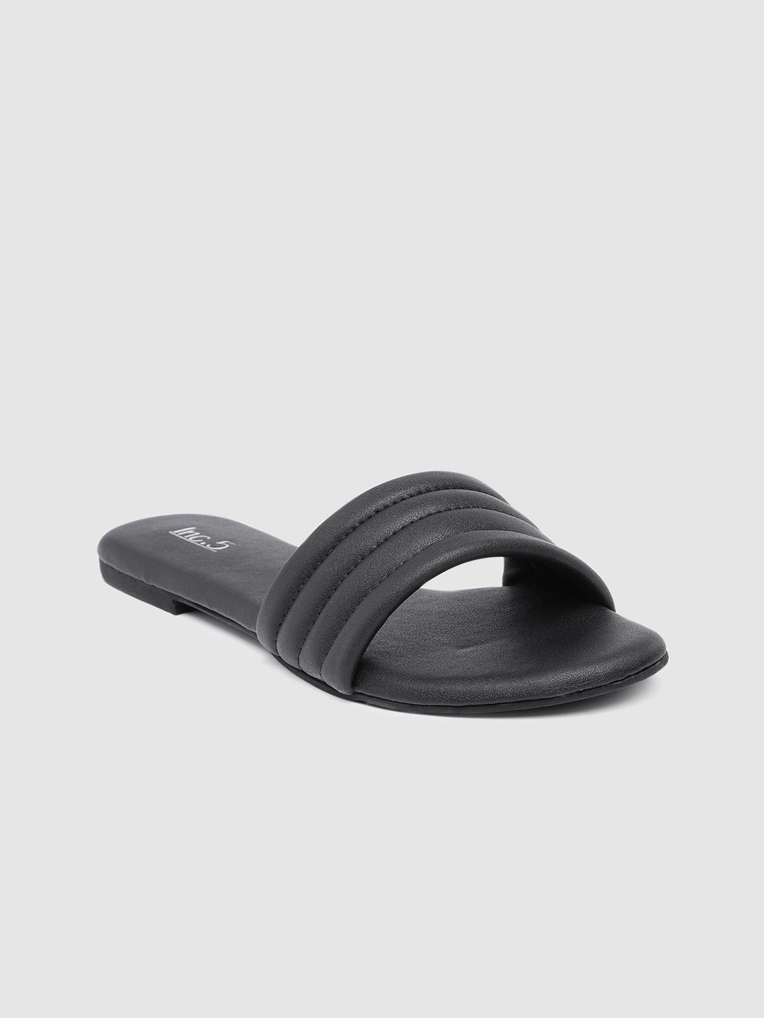 

Inc 5 Women Textured Open Toe Flats, Black