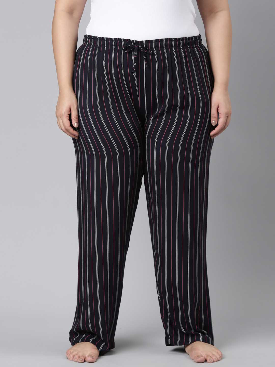 

Go Colors Women Plus Size Floral-Printed Relaxed-Fit Lightweight Lounge Pants, Navy blue