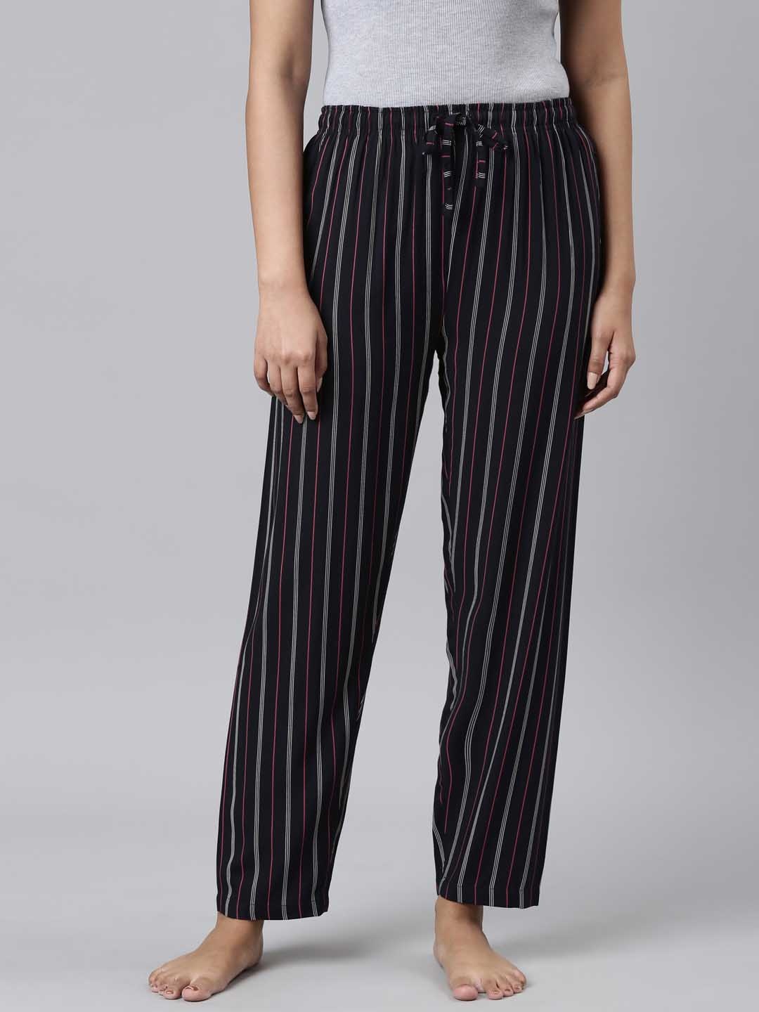 

Go Colors Women Printed Relaxed-Fit Lightweight Lounge Pants, Navy blue
