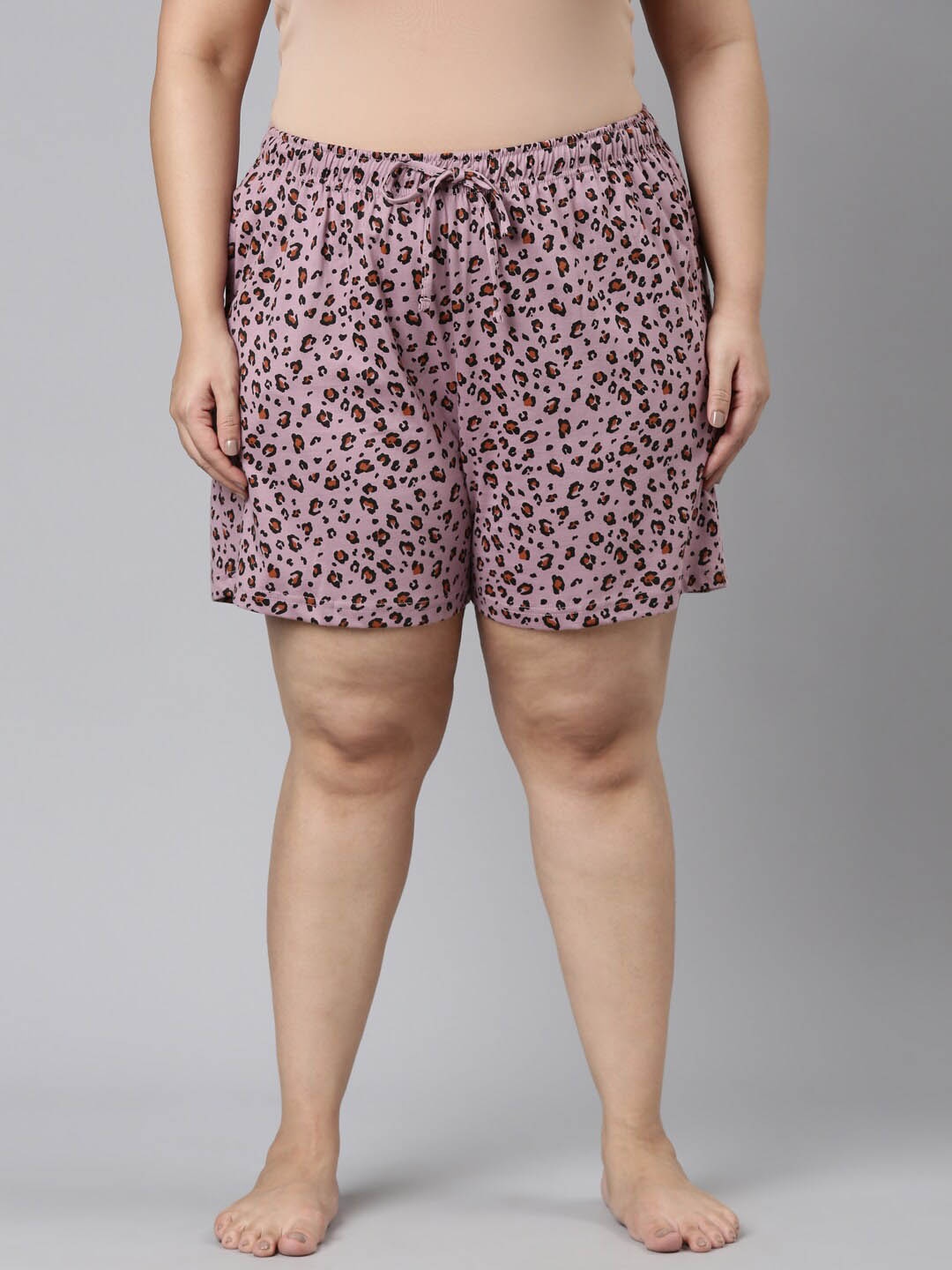 

Go Colors Women Printed Lounge Shorts, Purple