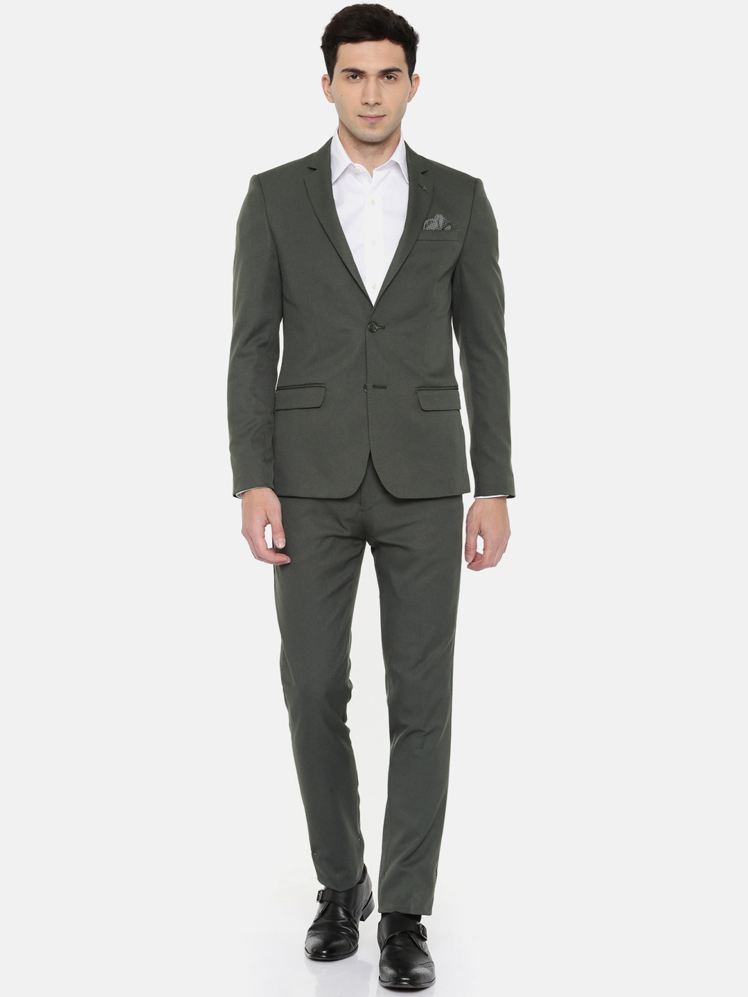 Arrow New York Men Grey Single-Breasted Zero Calorie Fit Formal Suit