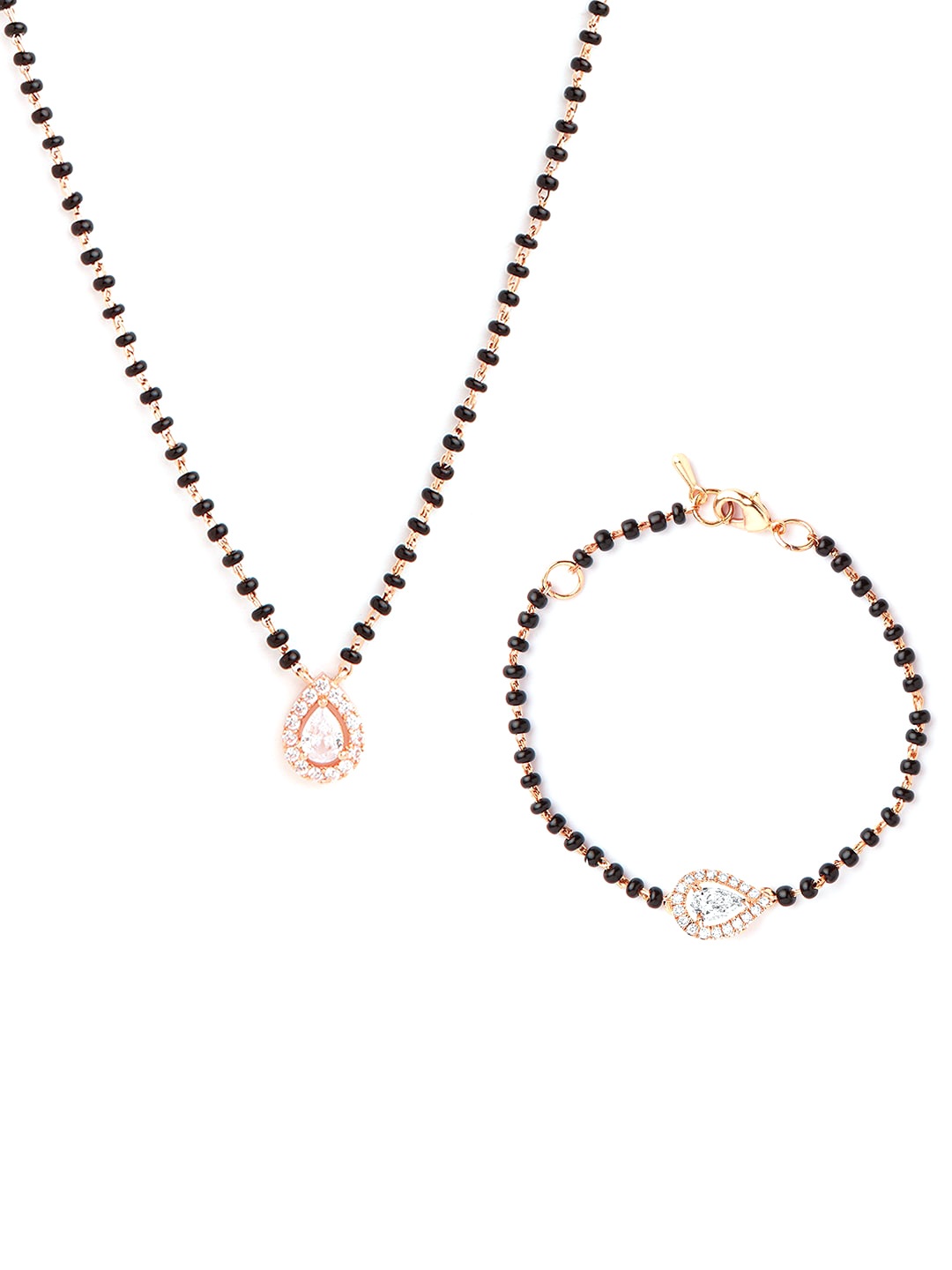 

MINUTIAE Rose Gold-Plated Necklace and Bracelet