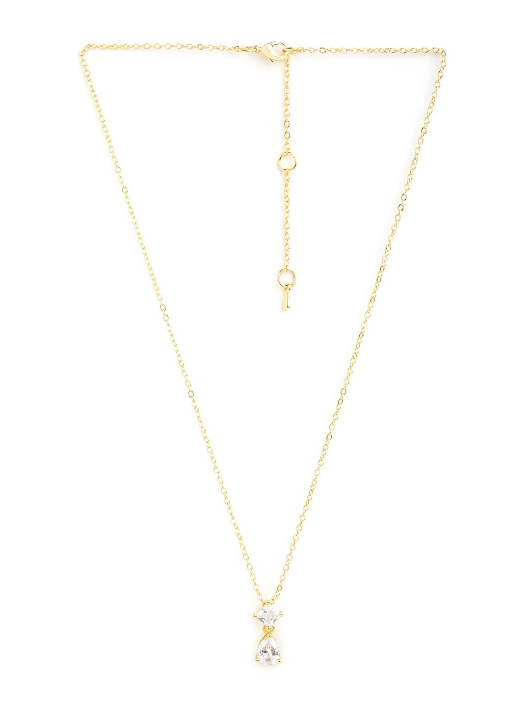 

MINUTIAE Gold-Plated Studded Pendant Necklace with Earrings
