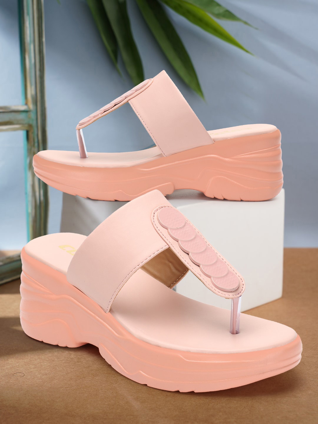 

Colo T-Strap Platform Heels, Pink