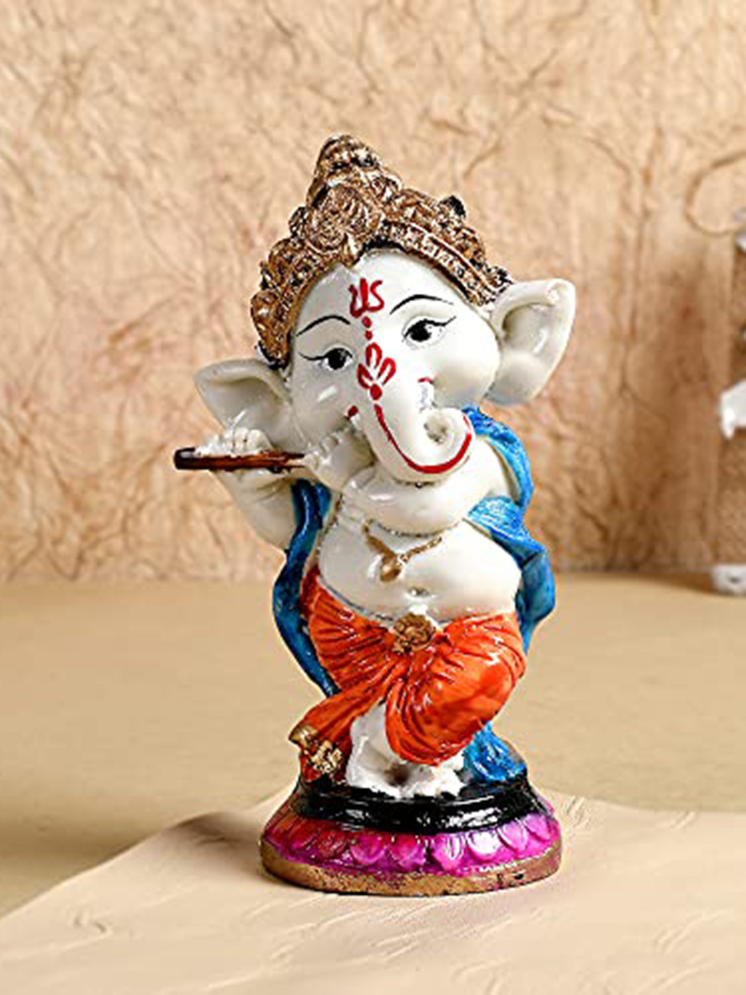 

Perpetual Set Of 3 Rakhis With Ganesh Showpiece & Greeting Card Gift Set, Blue