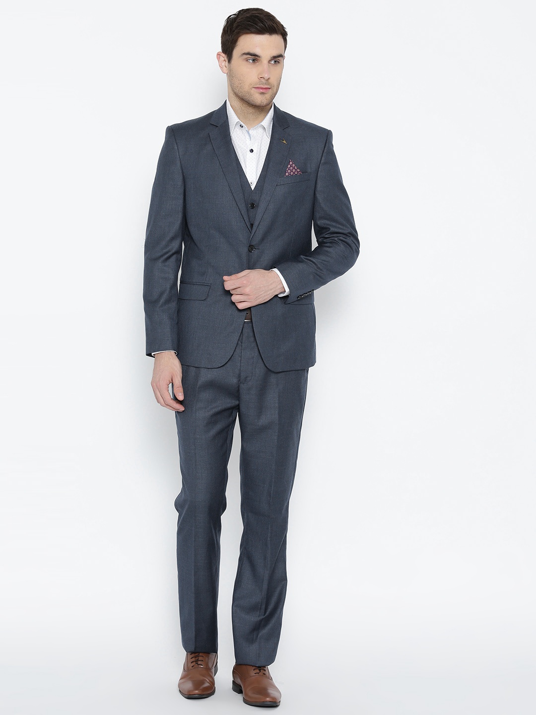 

Arrow Blue Body Tailored Fit Single-Breasted Formal Suit