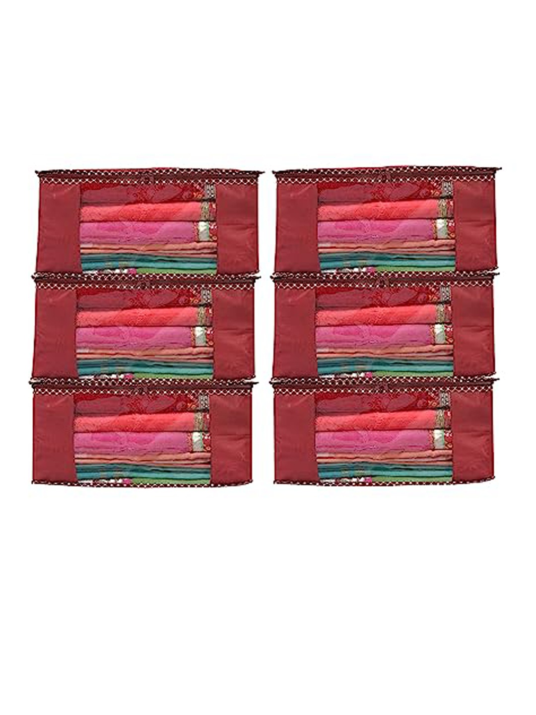 

Perpetual Red 6 Pieces Wardrobe Saree Organiser