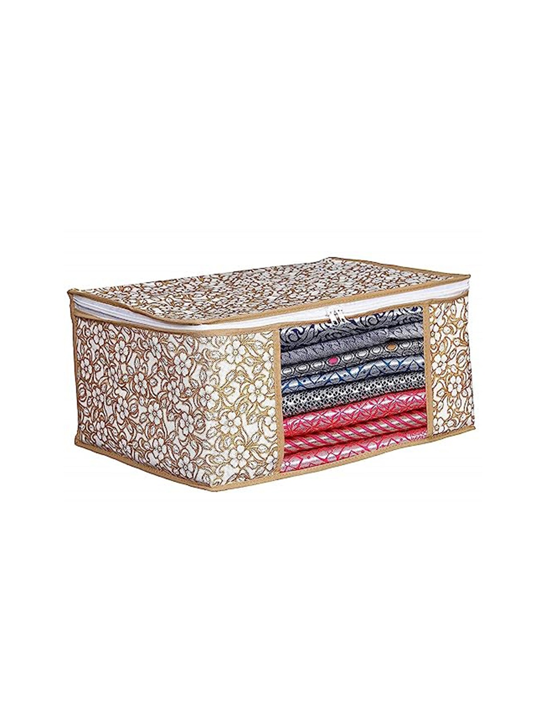 

Perpetual White & Brown 6 Pieces Printed Wardrobe Organisers