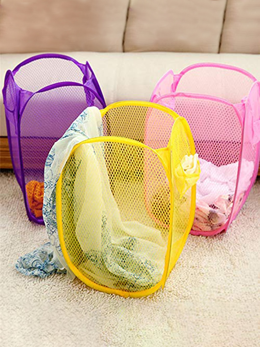 

Perpetual Purple & Yellow 3-Pcs Laundry Bag