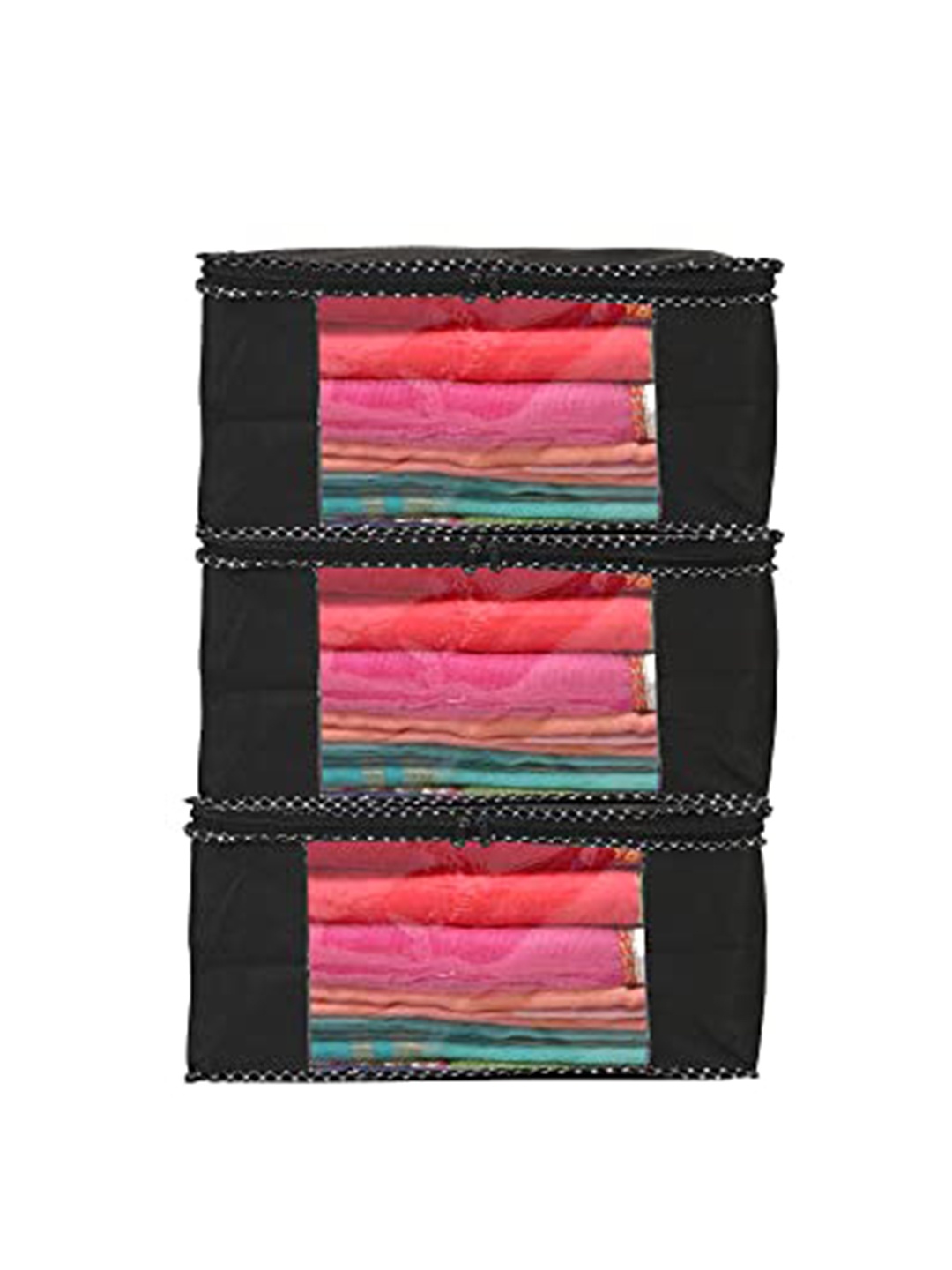 

Perpetual Black 3 Pieces Wardrobe Saree Organiser