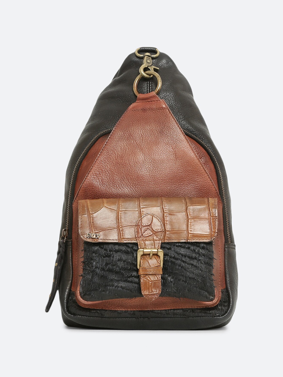 

ART N VINTAGE Women Textured Backpack, Black