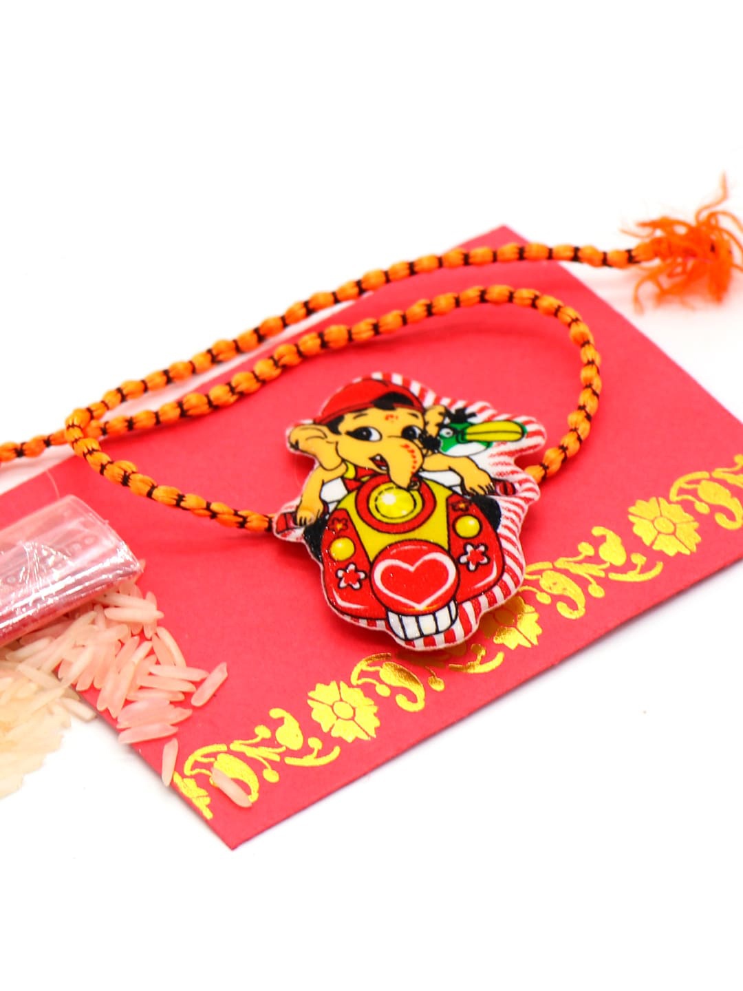 

The Magic Wand Lord Ganesha Charm Rakhi, Yellow