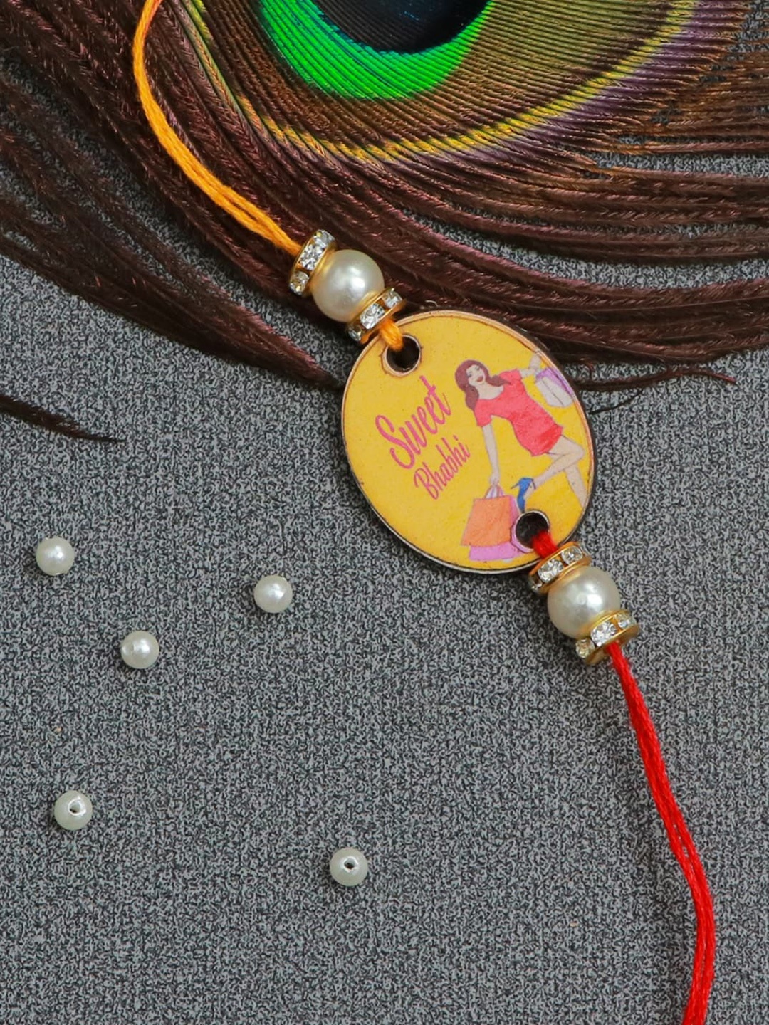 

The Magic Wand Wooden Sweet Bhabhi Rakhi, Yellow