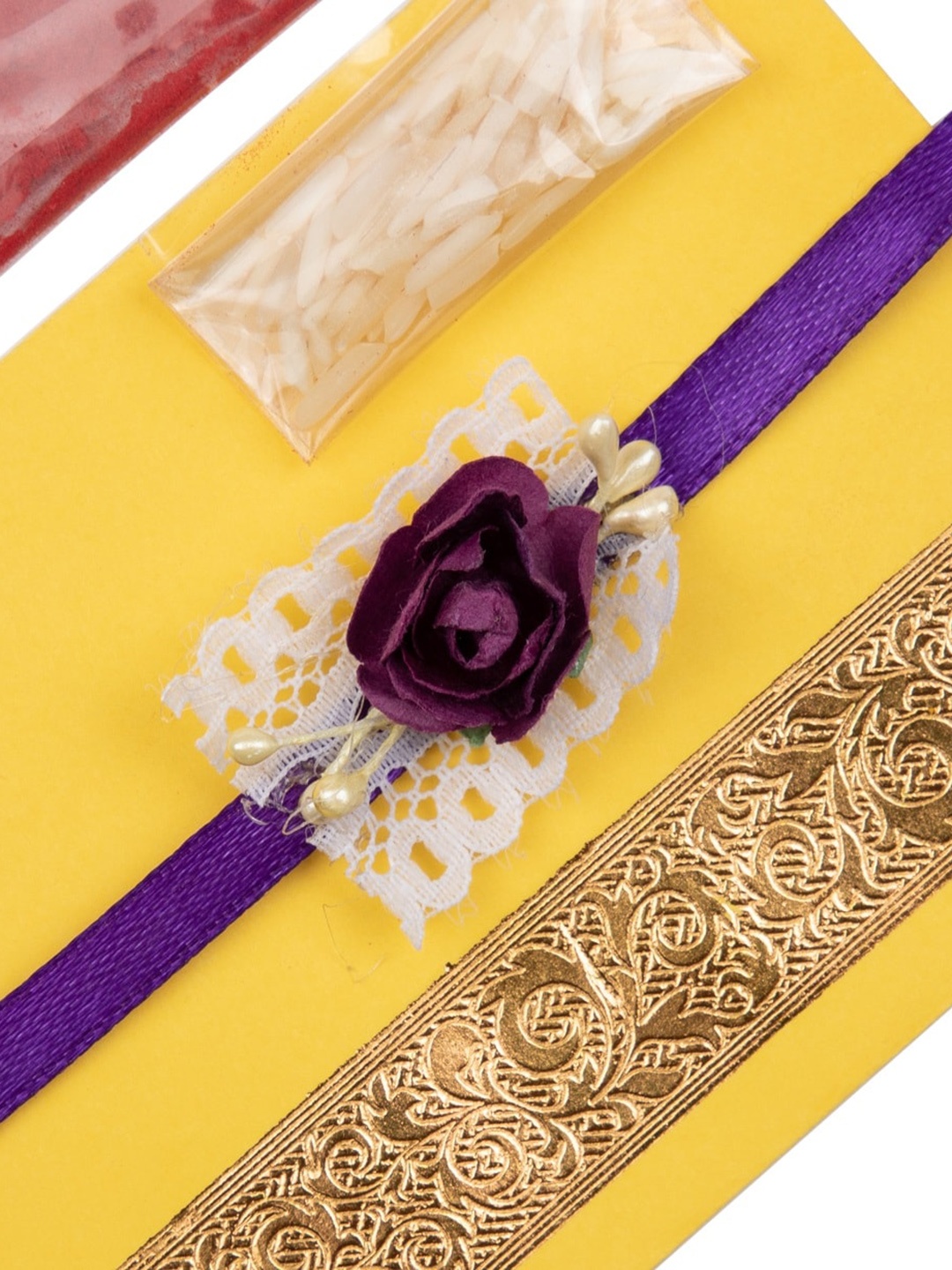 

The Magic Wand Floral Charm Rakhi, Purple