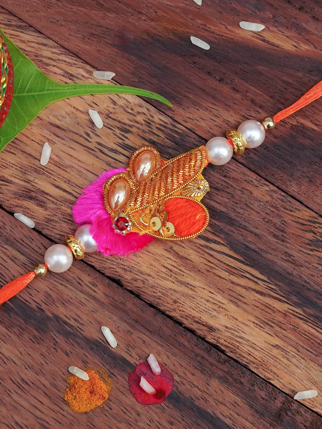 

The Magic Wand Stone-studded & Embellished Rakhi, Gold