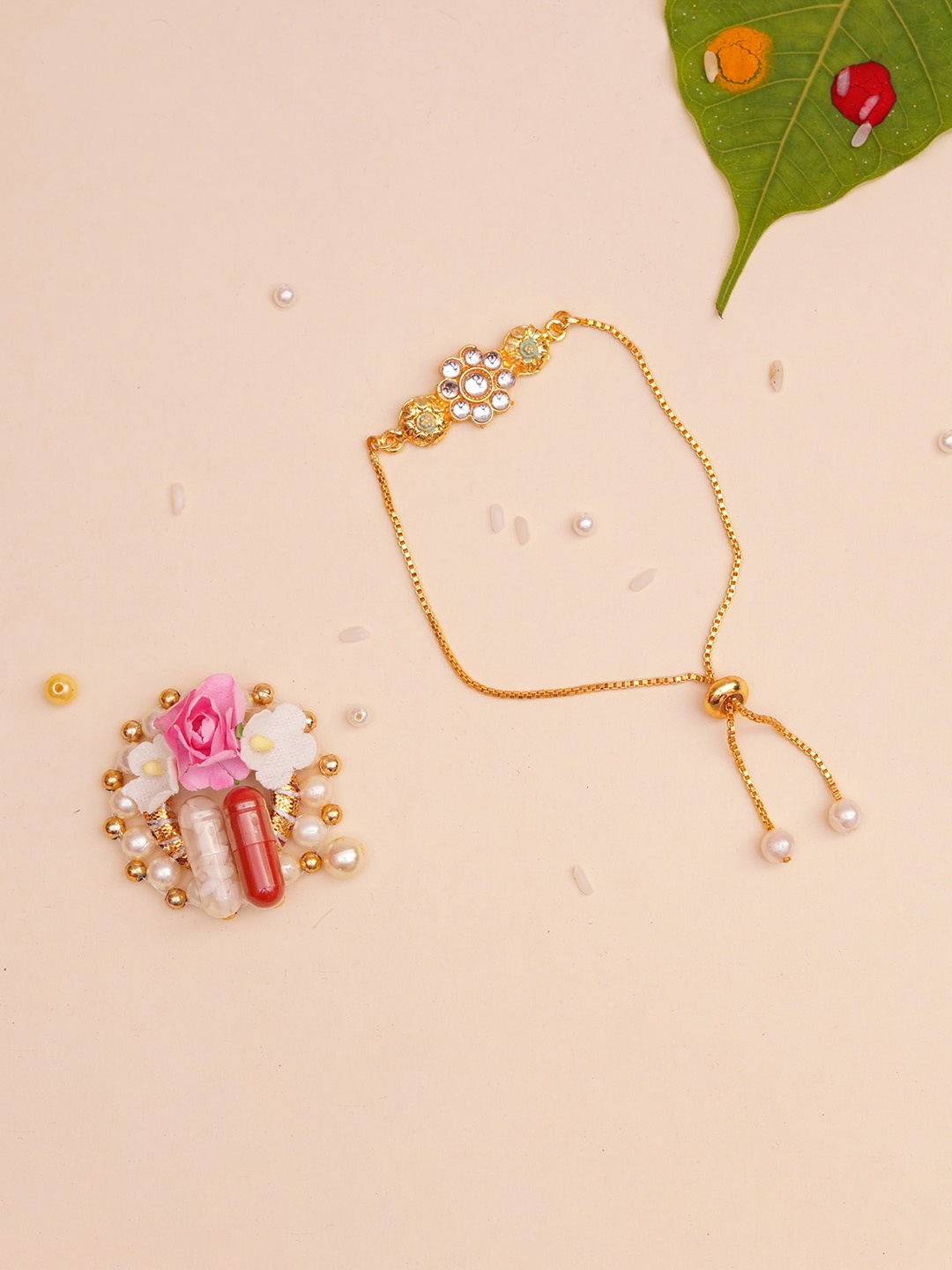 

The Magic Wand Stone-studded Rakhi, Gold