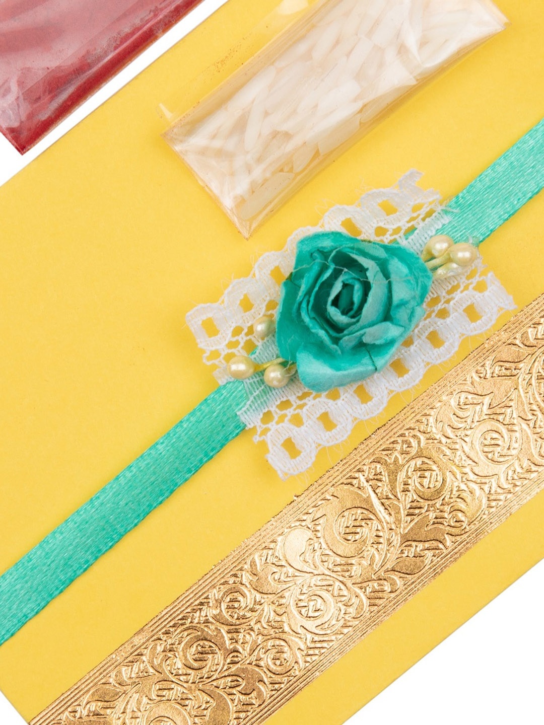 

The Magic Wand Kids Flower Charm Rakhi, Green