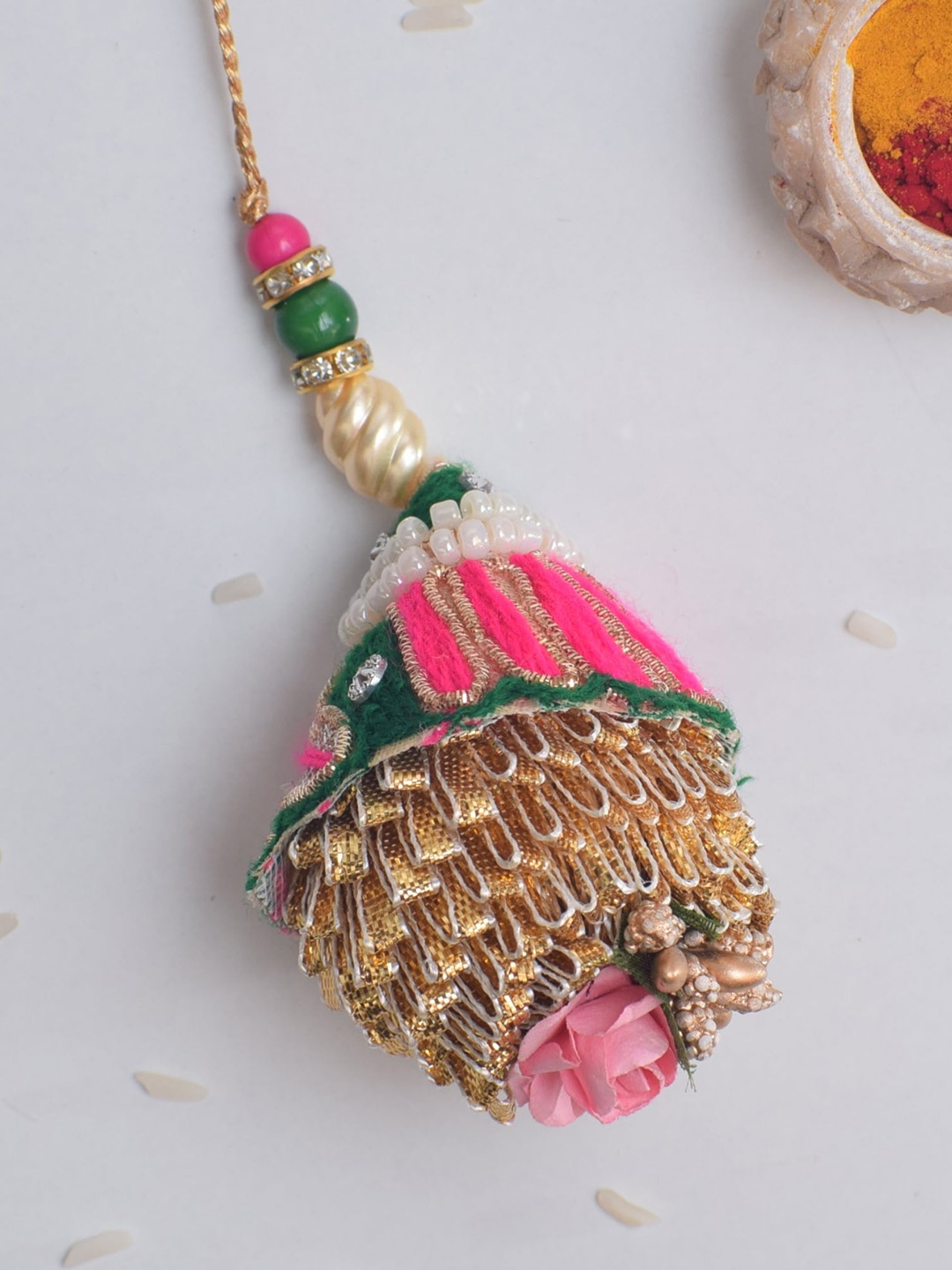 

The Magic Wand Pearl-Beaded Lumba, Pink