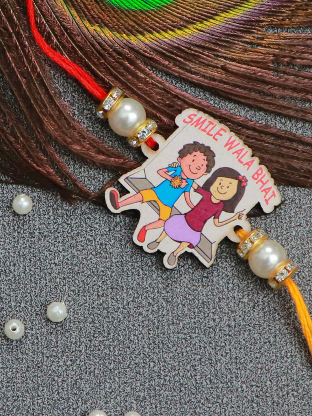 

The Magic Wand Smile Wala Bhai Charm Rakhi, White