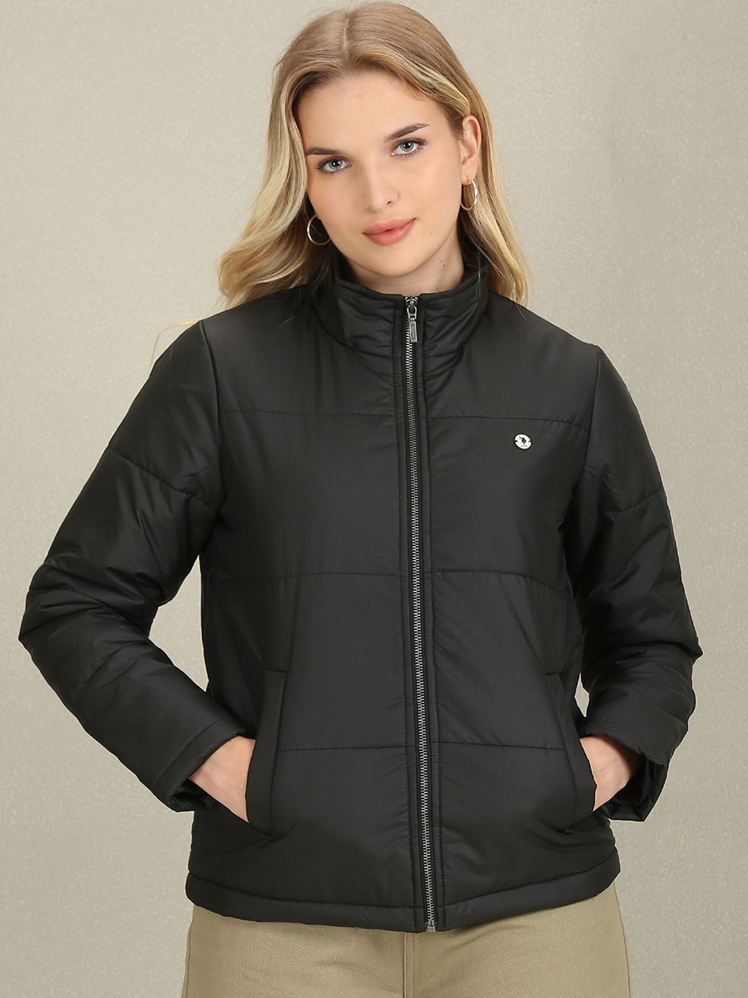 

U.S. Polo Assn. Women Stand Collar Padded Jacket, Black