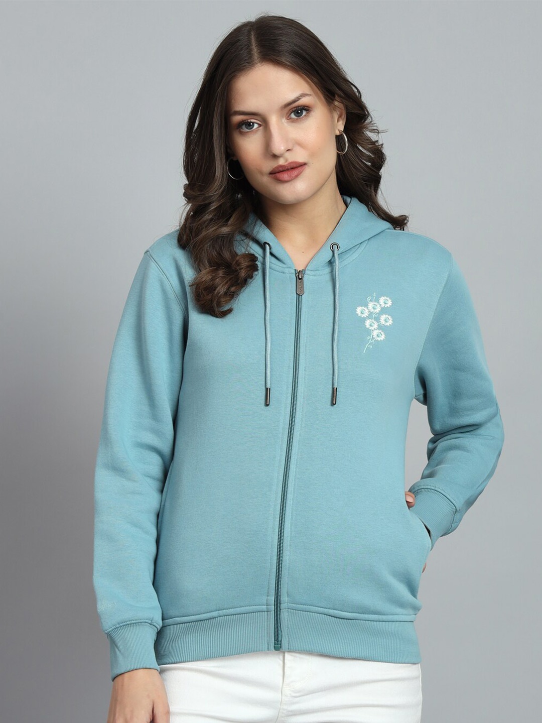 

ANTI CULTURE Hooded Long Sleeves Sweatshirt, Blue
