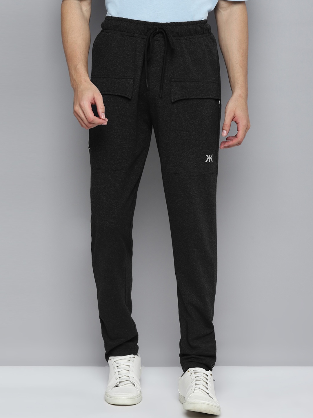 

Kook N Keech Men Mid-Rise Track Pants, Charcoal