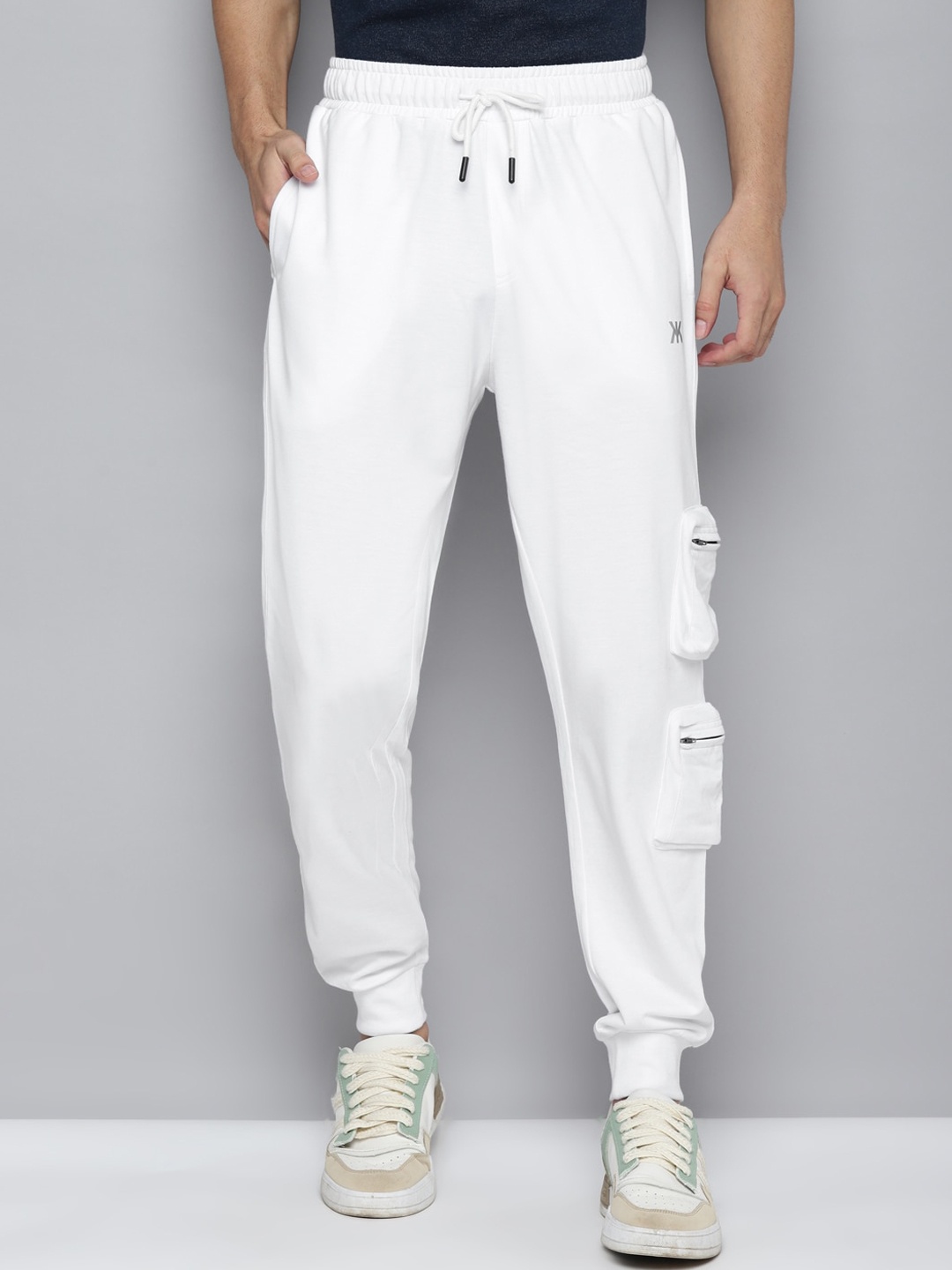 

Kook N Keech Men Mid Rise Soft Functional Cotton Joggers, White