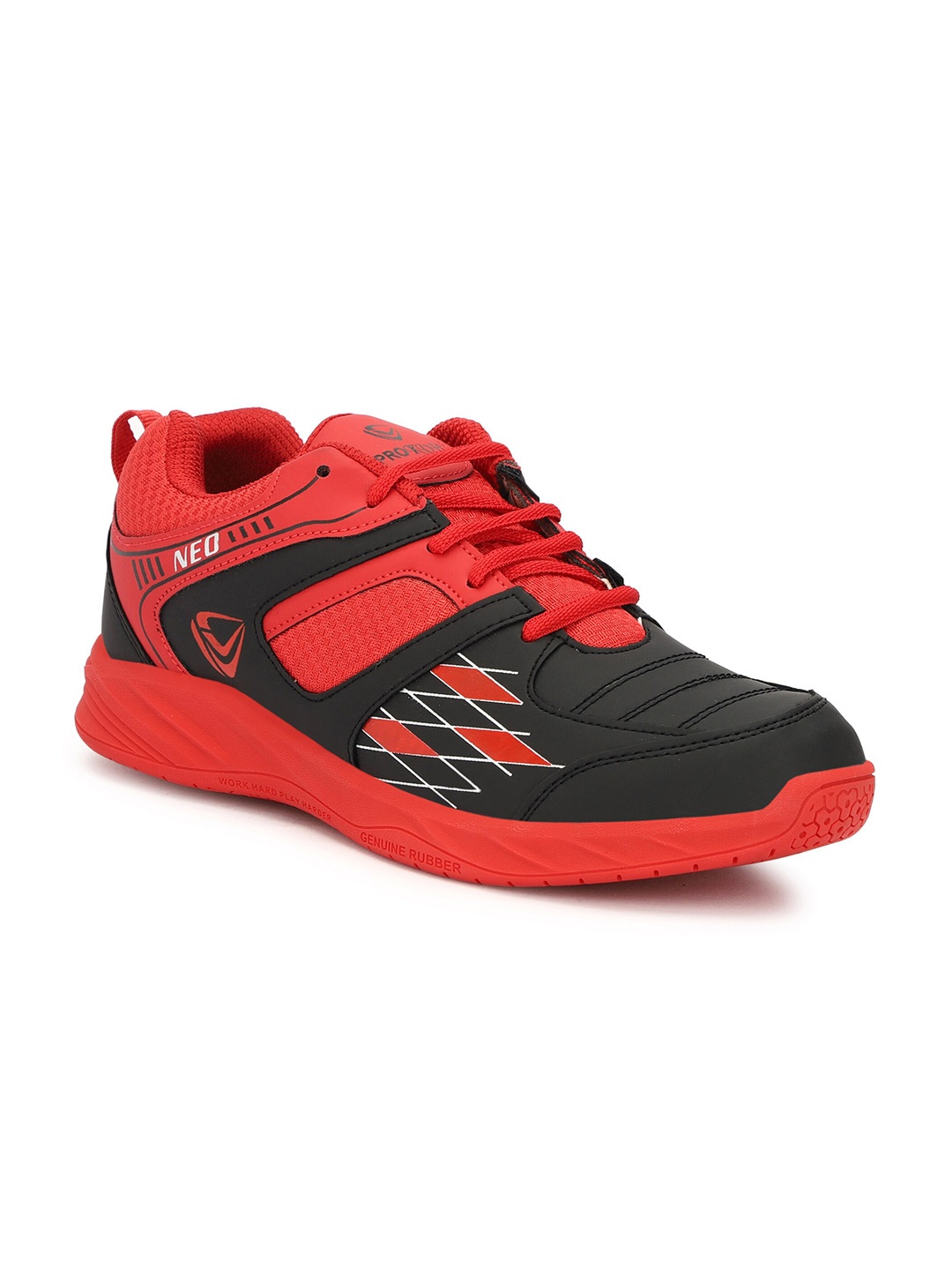 

PRO KVH Men Super Grip EVA Non-Marking Badminton Shoes, Red