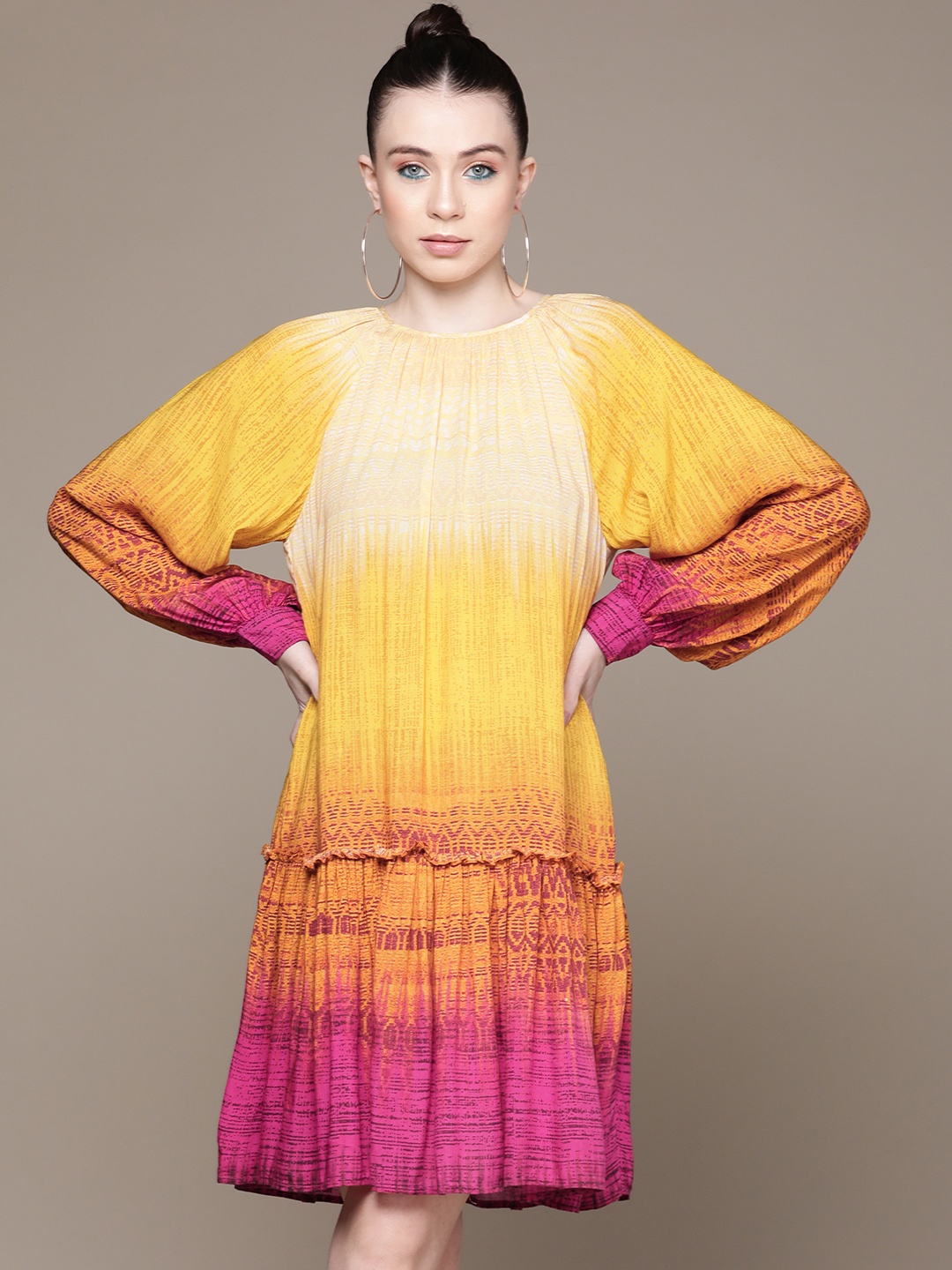 

Label Ritu Kumar Abstract Print A-Line Dress, Multi