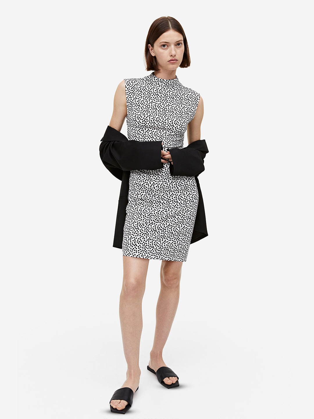

H&M Draped Bodycon Dress, White