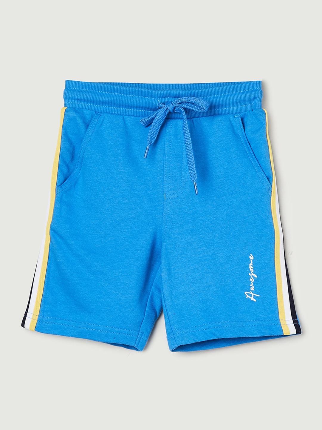 

max Boys Mid-Rise Pure Cotton Shorts, Blue