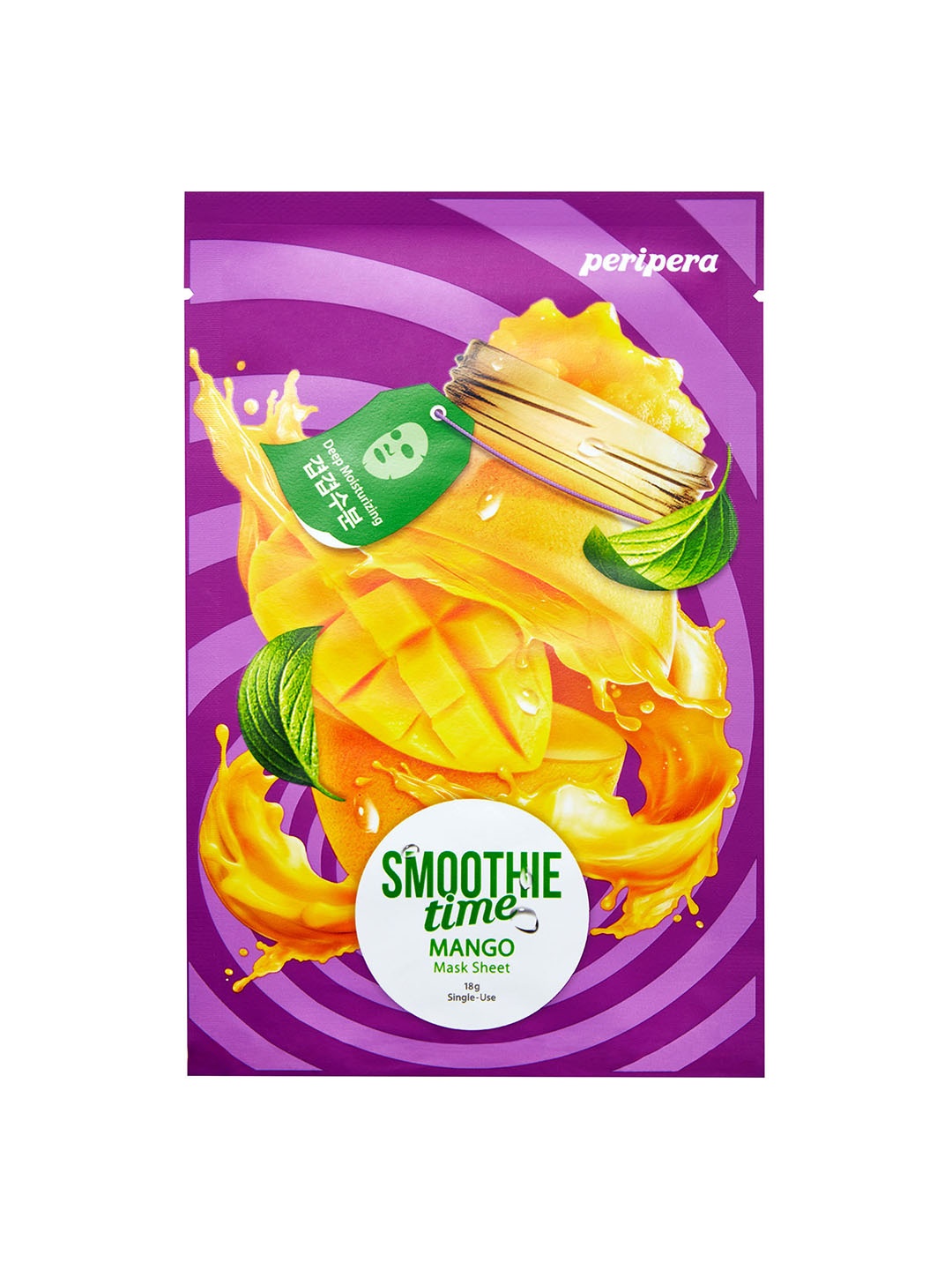 

peripera Smoothie Time Single-Use Mask Sheet 18g - Mango Moisturizing 4, Yellow
