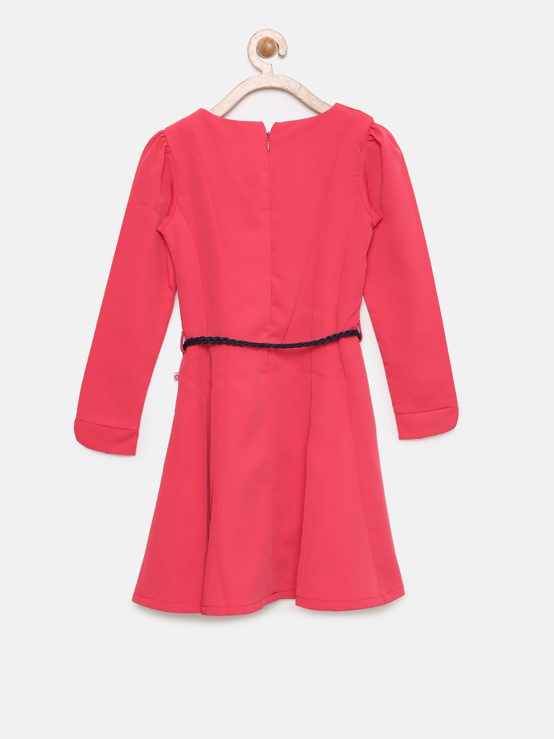 

Peppermint Girls Pink Solid A-Line Dress