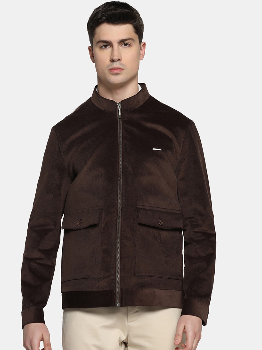 

Blackberrys Mock Collar Zip Detail Parka Jacket, Brown