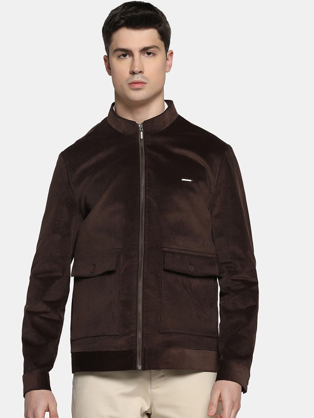 

Blackberrys Mock Collar Zip Detail Parka Jacket, Brown