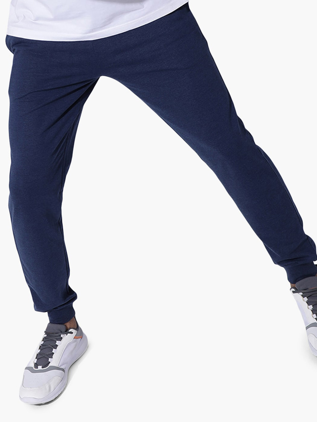 

Virgio Men Mid-Rise Slim-Fit Joggers, Navy blue
