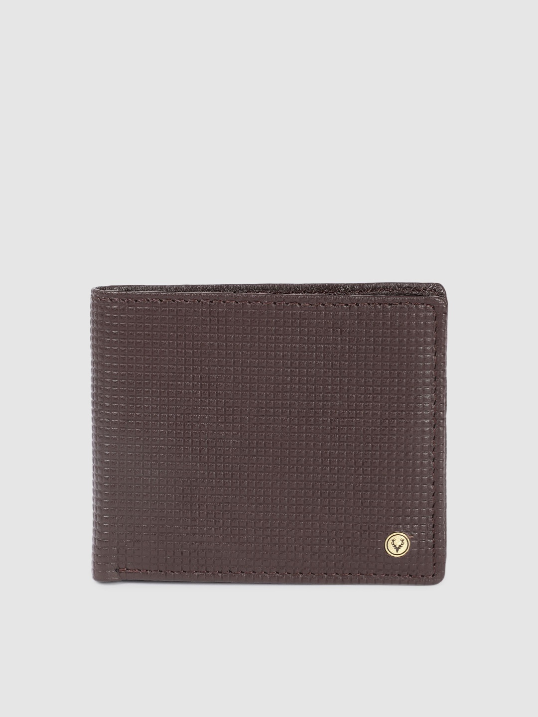 

Allen Solly Men Textured Two Fold Wallet, Brown
