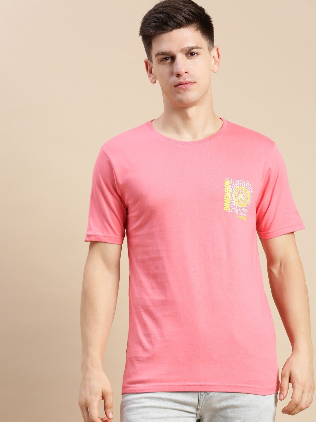 

BLACK RADIO Typography Printed Pure Cotton T-shirt, Pink