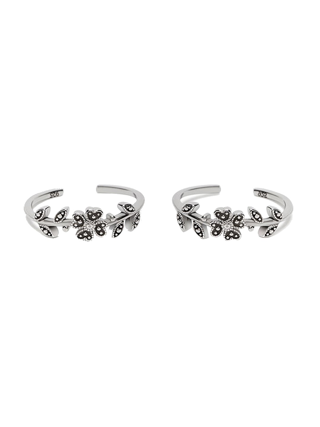 

March by FableStreet 925 Sterling Silver Rhodium-Plated Adjustable Toe Rings
