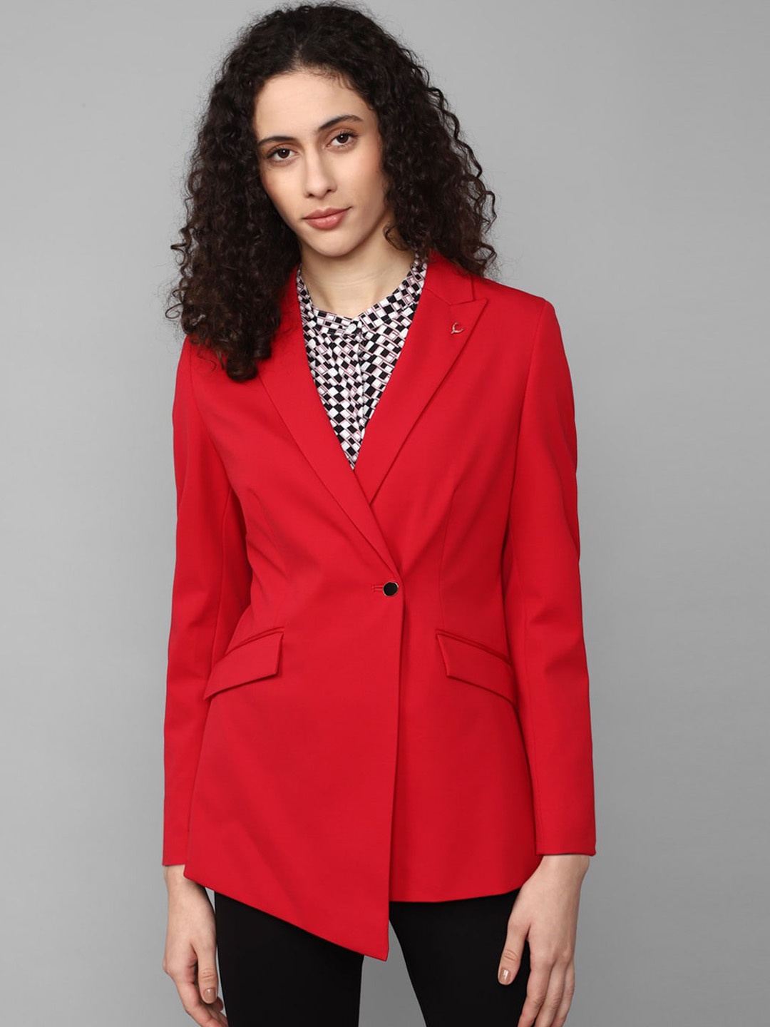 

Allen Solly Woman Single Breasted Casual Blazers, Red