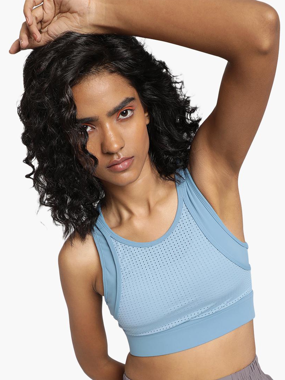 

Virgio Full Coverage Underwired Lightly Padded Workout Sports Bra With All Day Comfort, Blue