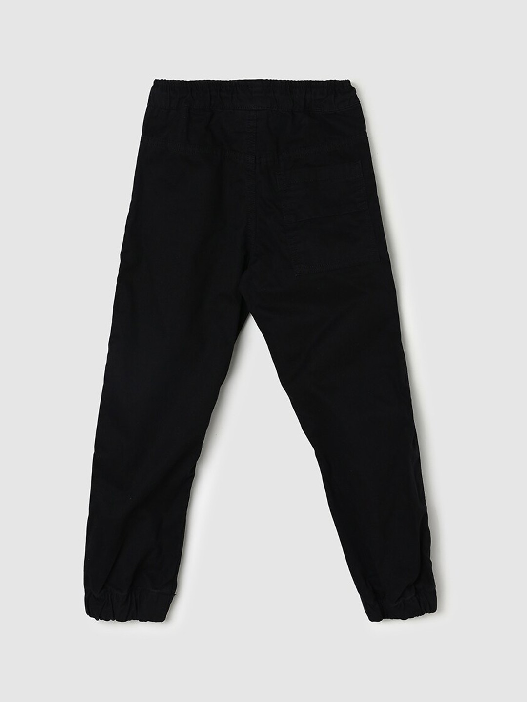 

max Boys Mid Rise Pure Cotton Joggers, Black