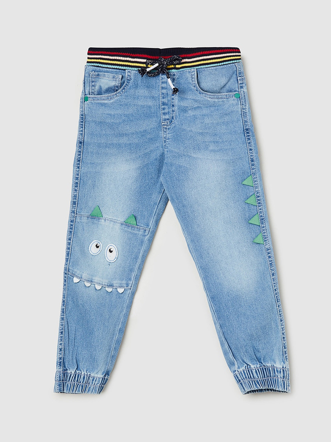 

max Boys Light Shade Clean Look Pure Cotton Joggers, Blue
