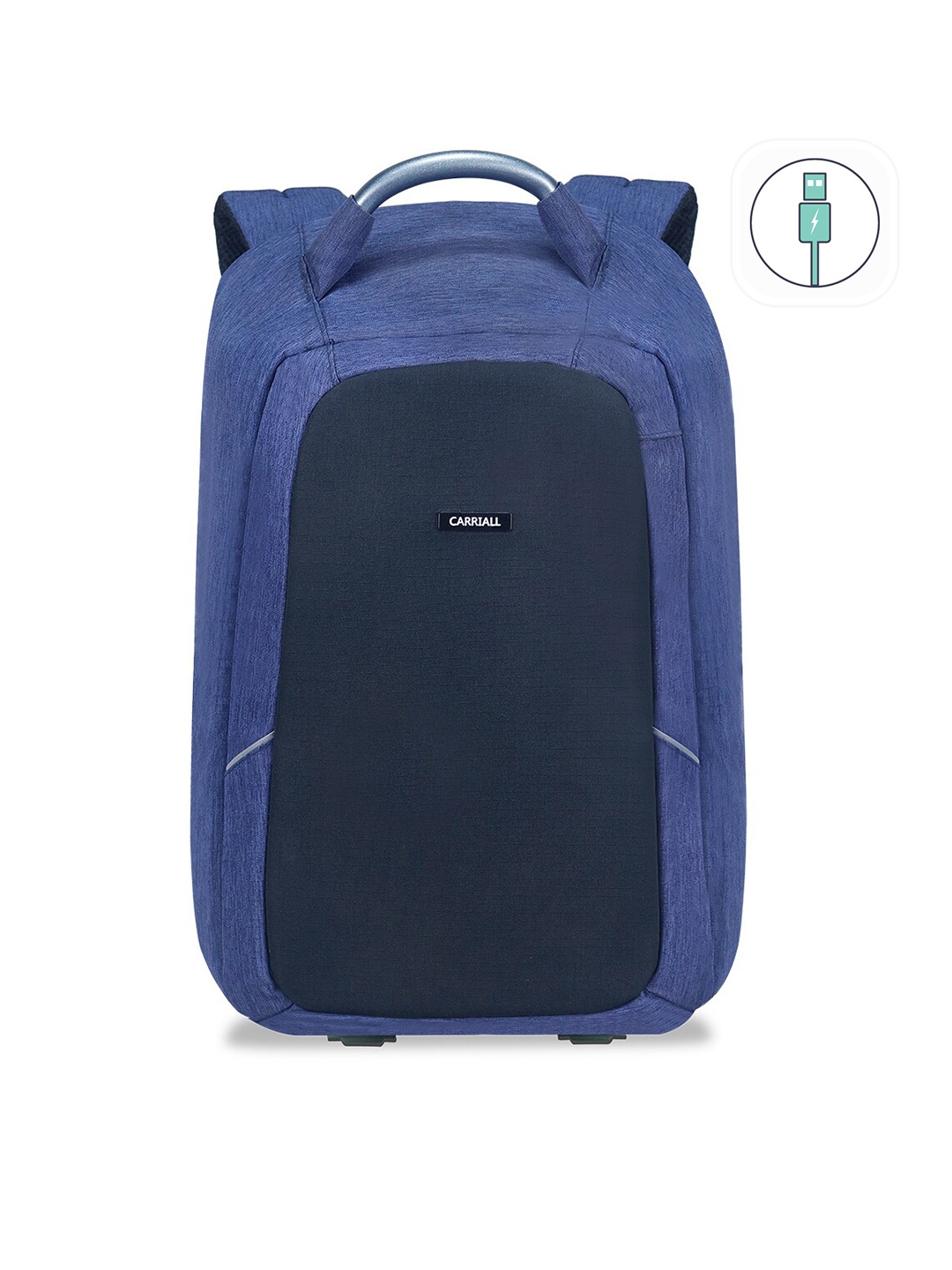 

CARRIALL Unisex Water Resistance Anti Theft Laptop Backpack With USB Charging Port, Blue